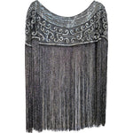 Enchantress Sequin Fringe Capelet(Black)