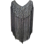 Enchantress Sequin Fringe Capelet(Black)