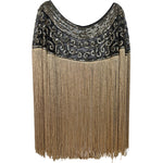 Enchantress Sequin Fringe Capelet(Gold)