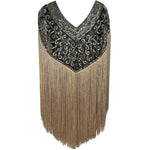 Enchantress Sequin Fringe Capelet(Gold)