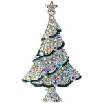 Sparkleicious Christmas Tree Pin Pendant (Sterling Silvertone)