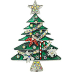 Oh Christmas Tree 10pc Holiday Treasure Bag (Silvertone/Green)