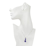 Dazzling Dreamer CZ Necklace (Sterling Silvertone/Violet)