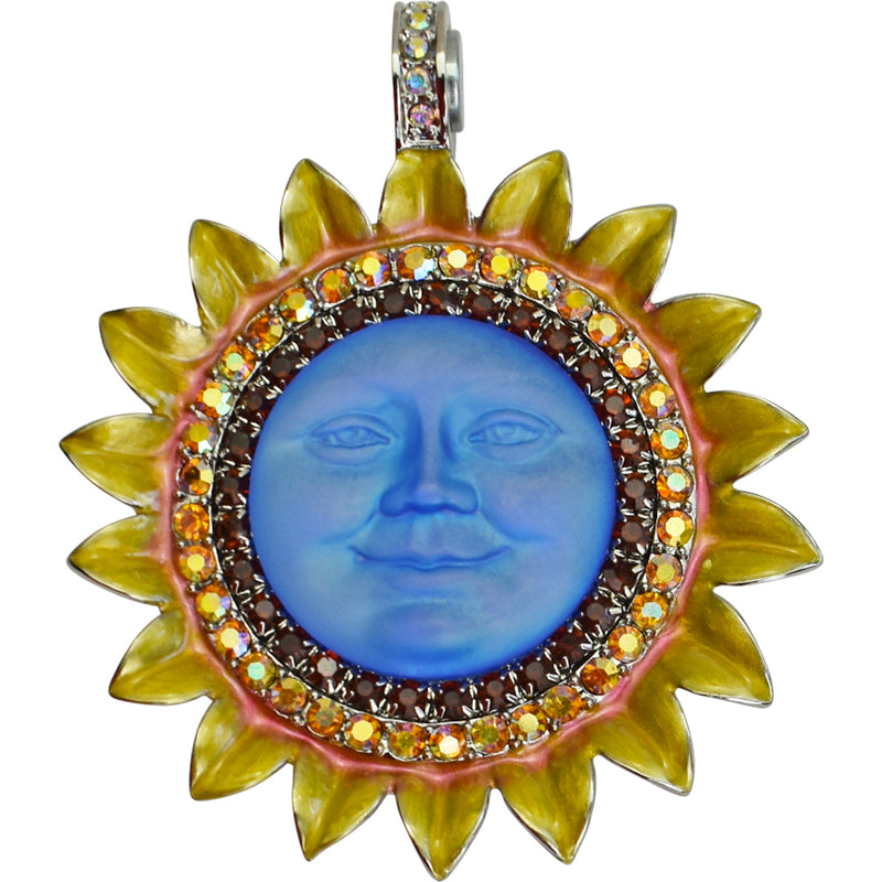 Sunflower Glass Seaview Moon Magnetic Enhancer (Silver Ox)