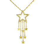 Dancing Star Spangled Necklace (Goldtone)