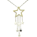 Dancing Star Spangled Necklace (Sterling Silvertone)