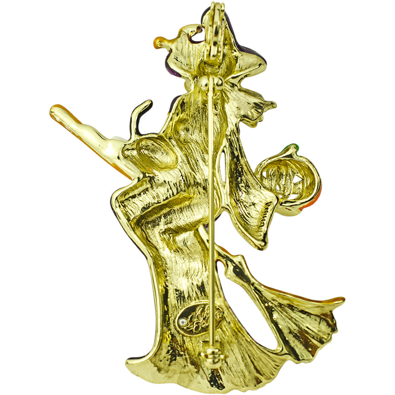 Stella By Starlight Witch Pin Pendant (Goldtone)