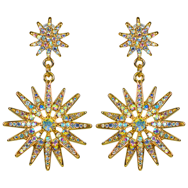 Starry Night Juliet Pierced Earrings (Goldtone)