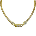 San Tropez Braided Magnetic Interchangeable Necklace (Goldtone)