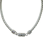San Tropez Braided Magnetic Interchangeable Necklace (Sterling Silvertone)