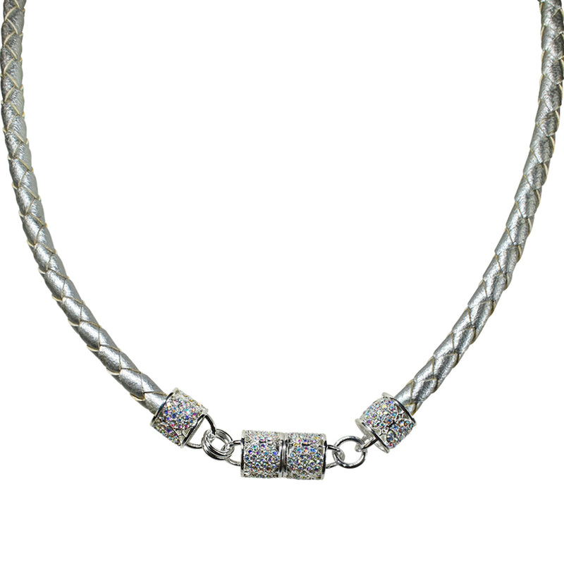 14k White Gold & .09ct Diamond Braided Necklace – Nespoli Jewelers