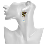 Dragon's Holiday Snowflake Leverback Earrings (Goldtone)