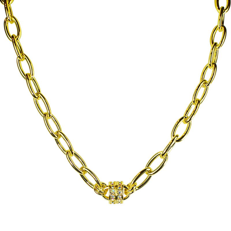 Fame Chain Magnetic Interchangeble Necklace (Goldtone)