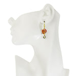 Queen Of The Harvest Turkey Mystic Crystal Leverback Earrings (Goldtone)