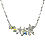 Solar Galaxy Star Dancer Necklace (Sterling Silvertone)