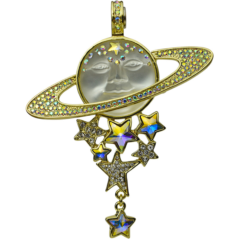 "One Of A Kind" Solar Galaxy Venus Seaview Moon Magnetic Enhancer (Goldtone/Crystal Ab)