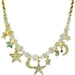 Crystal Star Dancer Necklace (Goldtone)