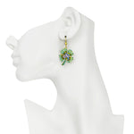 Enchanted Four Leaf Clover Leverback Earrings (Goldtone)
