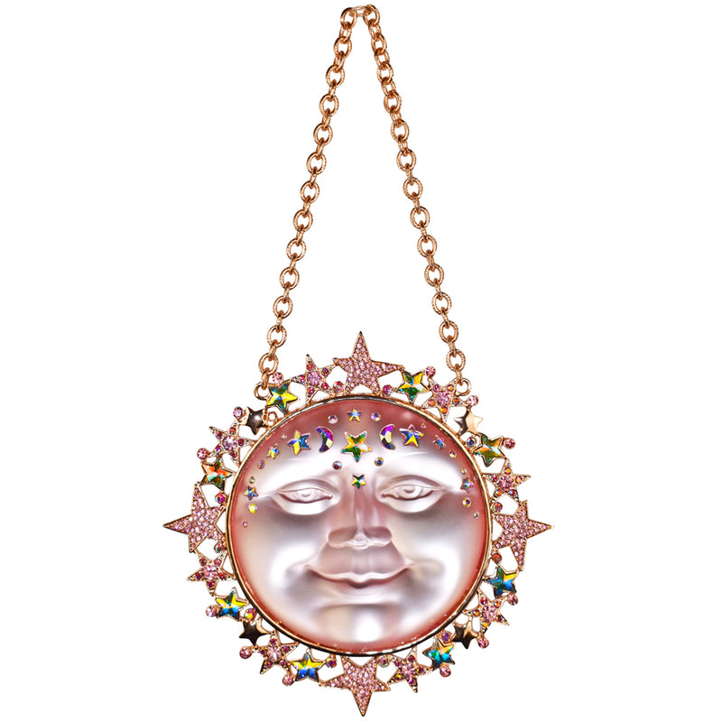 Venus Seaview Moon Galaxy Starlight Ornament (Rose Goldtone/Pixie Pink)