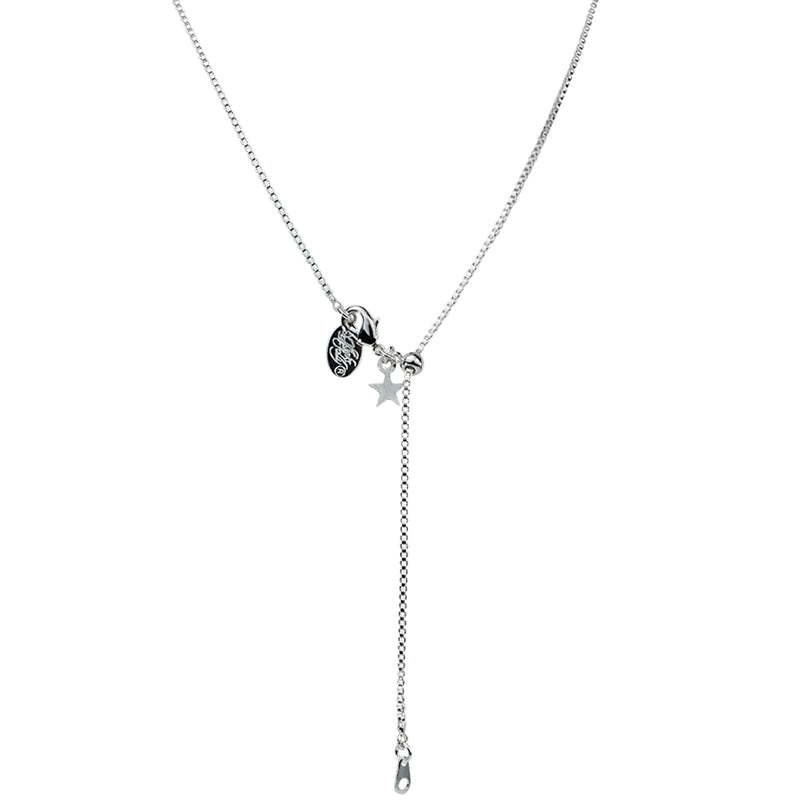 Sailor Clasp Rolo Chain Charm Holder Necklace (Sterling Silvertone)