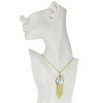 Goddess Seaview Moon Dancing Necklace (Goldtone/Crystal Aurora Borealis)