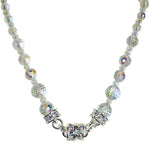 Belle Of The Ball Beaded Magnetic Interchangeable Necklace (Sterling Silvertone/Crystal Aurora Borealis)