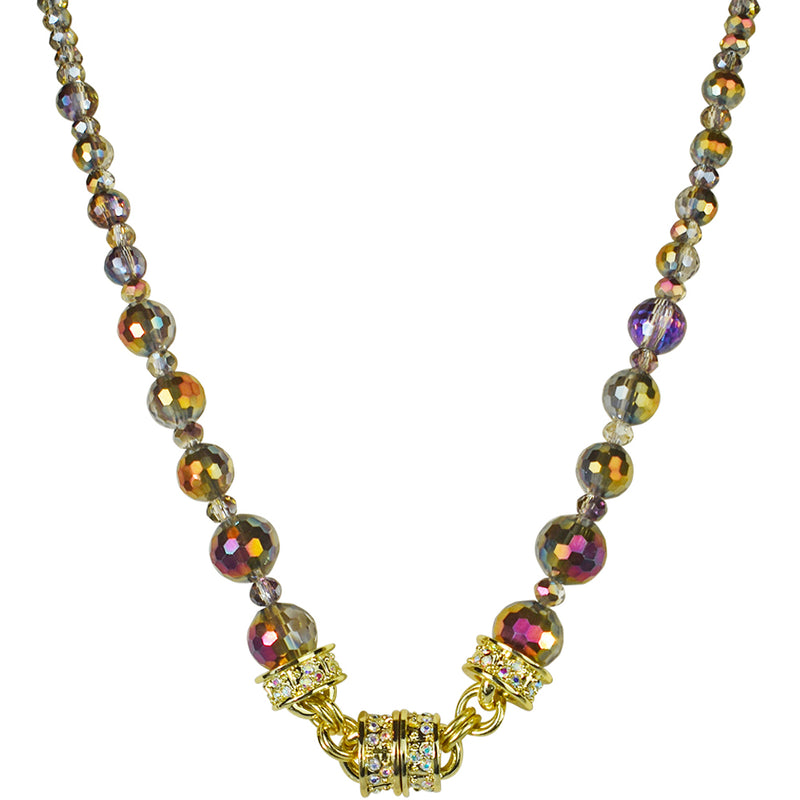 Belle Of The Ball Beaded Magnetic Interchangeable Necklace (Goldtone/Iridis)