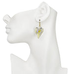 Aphrodite Crystal Heart French Wire Earrings (Goldtone/Crystal AB)