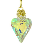 Petite Aphrodite Heart Open Ring Charm (Goldtone/Crystal AB)