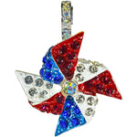 Patriotic Pinwheel Magnetic Enhancer (Sterling Silvertone)