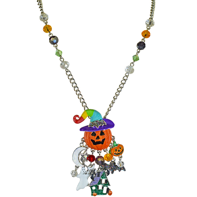 Halloween Central Necklace (Silvertone)