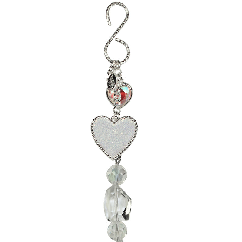 Pure Of Heart Crystal 10 1/2" Shimmer (Sterling Silvertone)