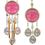 45th Anniversary Special Crystal Wonder Grand Dutchess Wind Chime & Shimmer Set (Goldtone/Misty Rose)