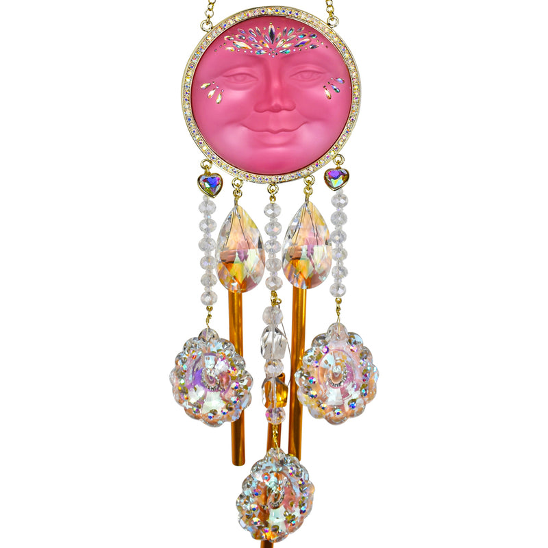 45th Anniversary Special Crystal Wonder Grand Dutchess Wind Chime & Shimmer Set (Goldtone/Misty Rose)