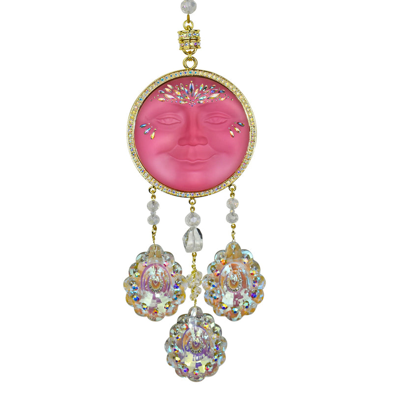 45th Anniversary Special Crystal Wonder Grand Dutchess Wind Chime & Shimmer Set (Goldtone/Misty Rose)