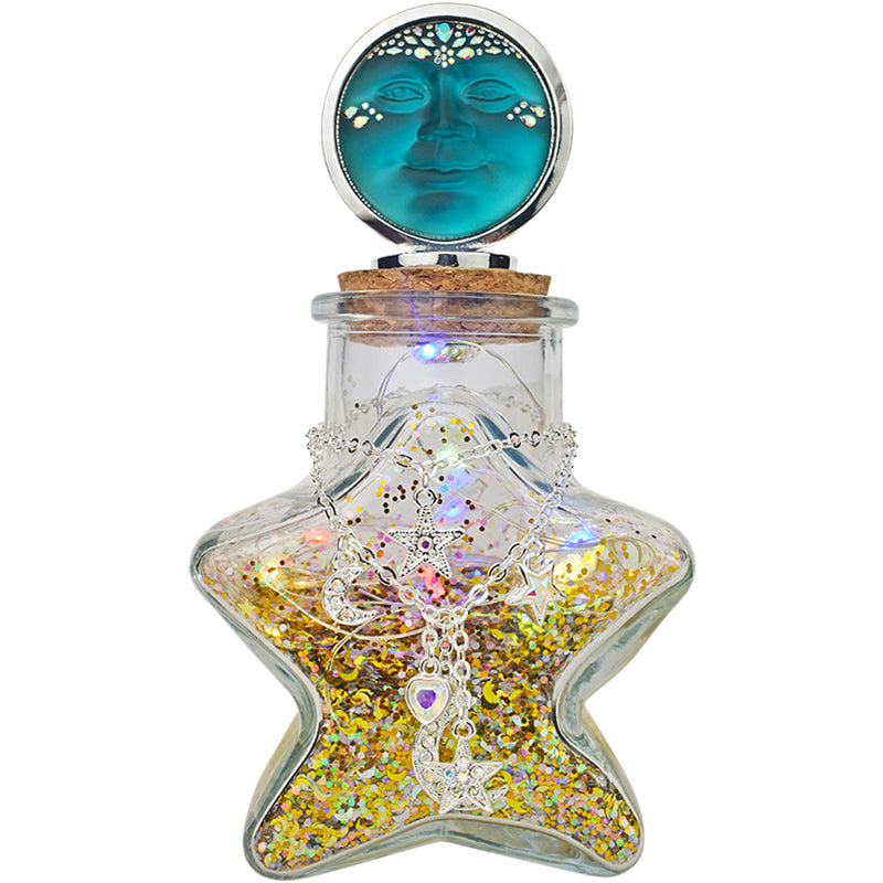 Grand Dutchess Seaview Moon Follydust Light Up Bottle (Sterling Silvertone/Teal)