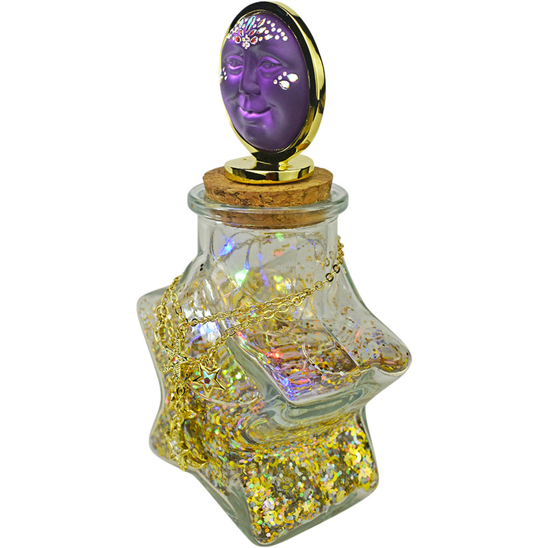 Grand Dutchess Seaview Moon Follydust Light Up Bottle (Goldtone/Twilight Purple)