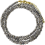 Shimmer Bead 32" Necklace (Goldtone/Hematite)