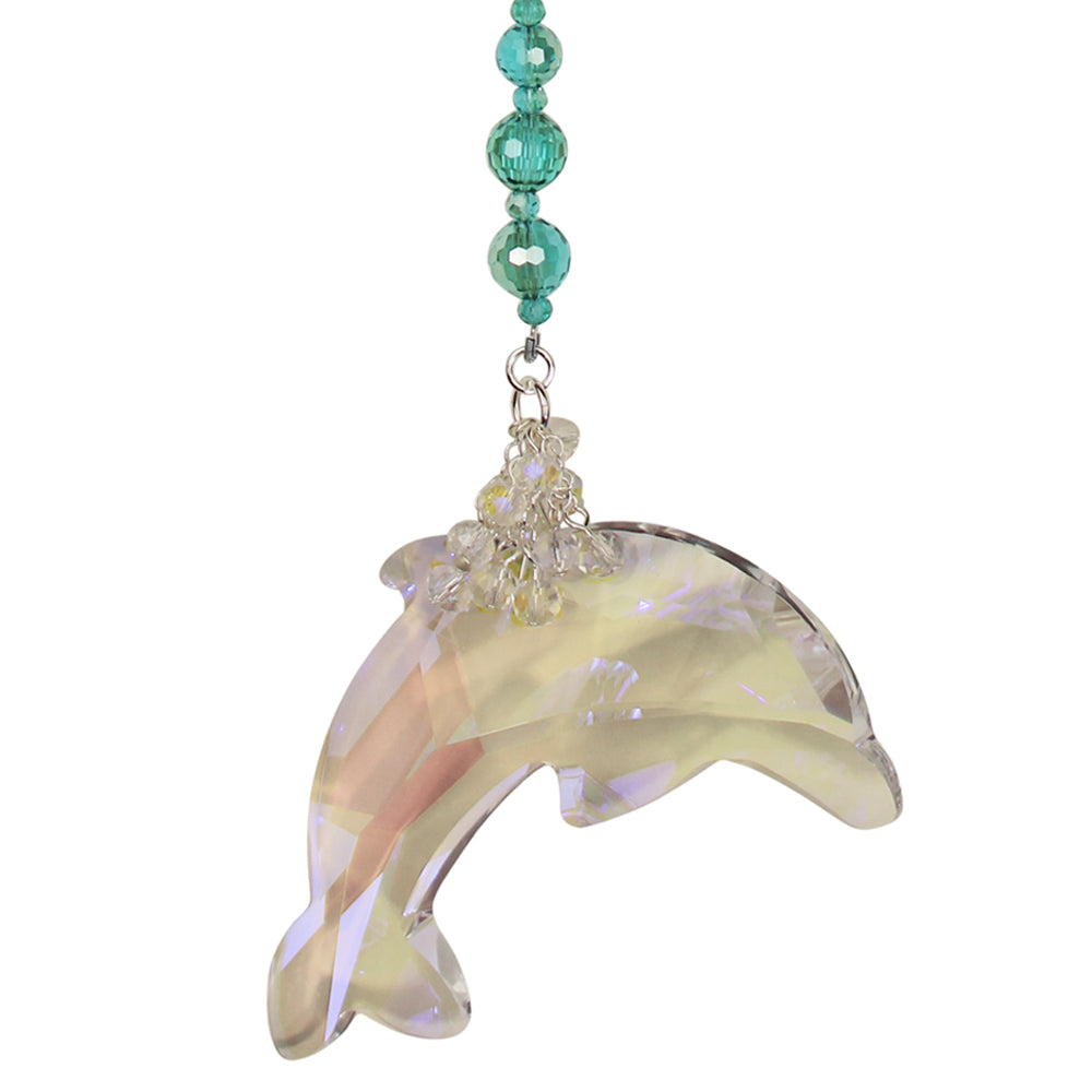 Crystal Dolphin Dreams Shimmer Ornament (Sterling Silvertone