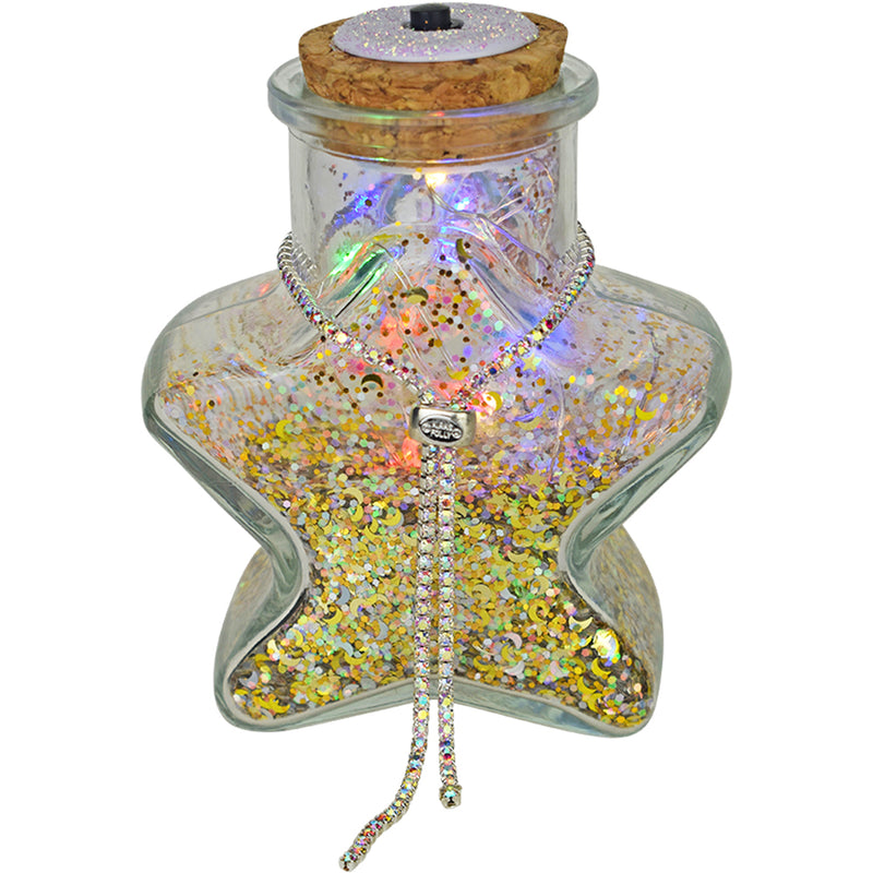 46th Anniversary Special Starshine LED Follydust Bottle With Free Sparkle Me Pull Bracelet (Silvertone)