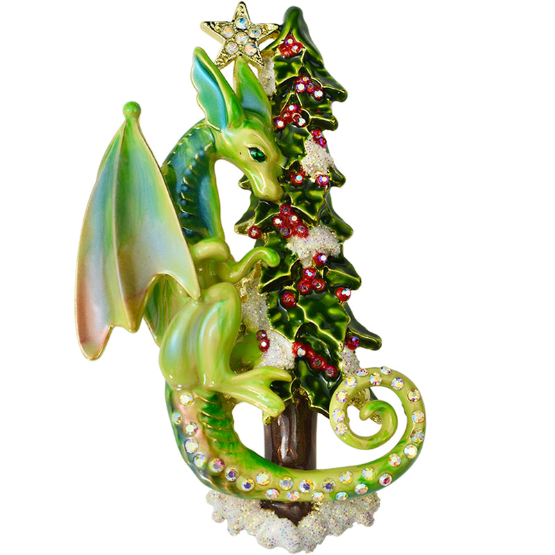 Holiday Dreams Dragon Pin Pendant (Goldtone)