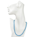 Twisted Sister 30" Cord Necklace (Sterling Silvertone/Sky Blue)