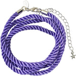 Twisted Sister 30" Cord Necklace (Sterling Silvertone/Lavender)