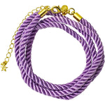 Twisted Sister 30" Cord Necklace (Goldtone/Orchid)