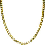 Divine Luxury Box Chain Magnetic Closure 18" Necklace (Goldtone)