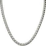 Divine Luxury Box Chain Magnetic Closure 30" Necklace (Sterling Silvertone)