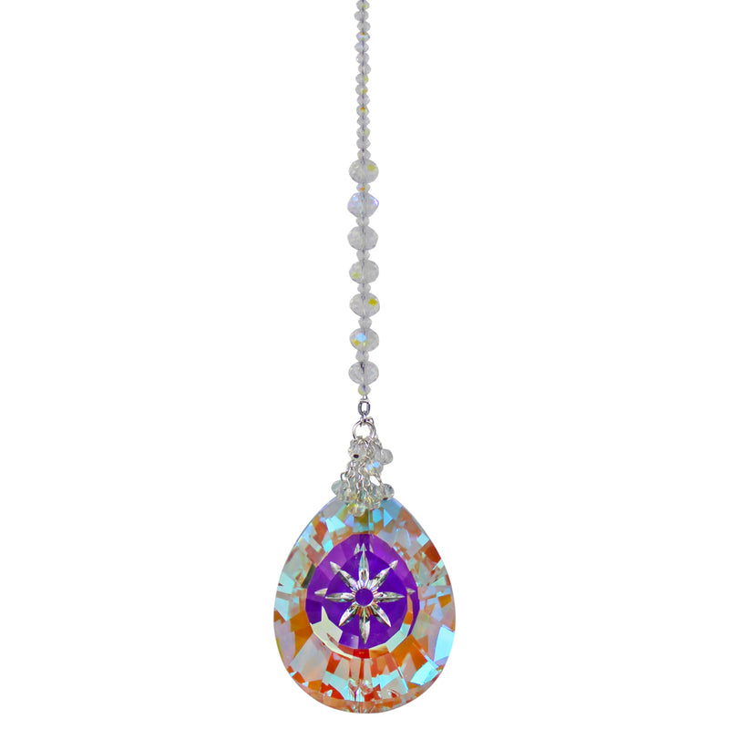 Super Nova Crystal Teardrop 16" Shimmer (Sterling Silvertone)