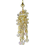 Crystal Chandelier Open Ring Charm (Goldtone)