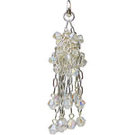 Crystal Chandelier Open Ring Charm (Sterling Silvertone)