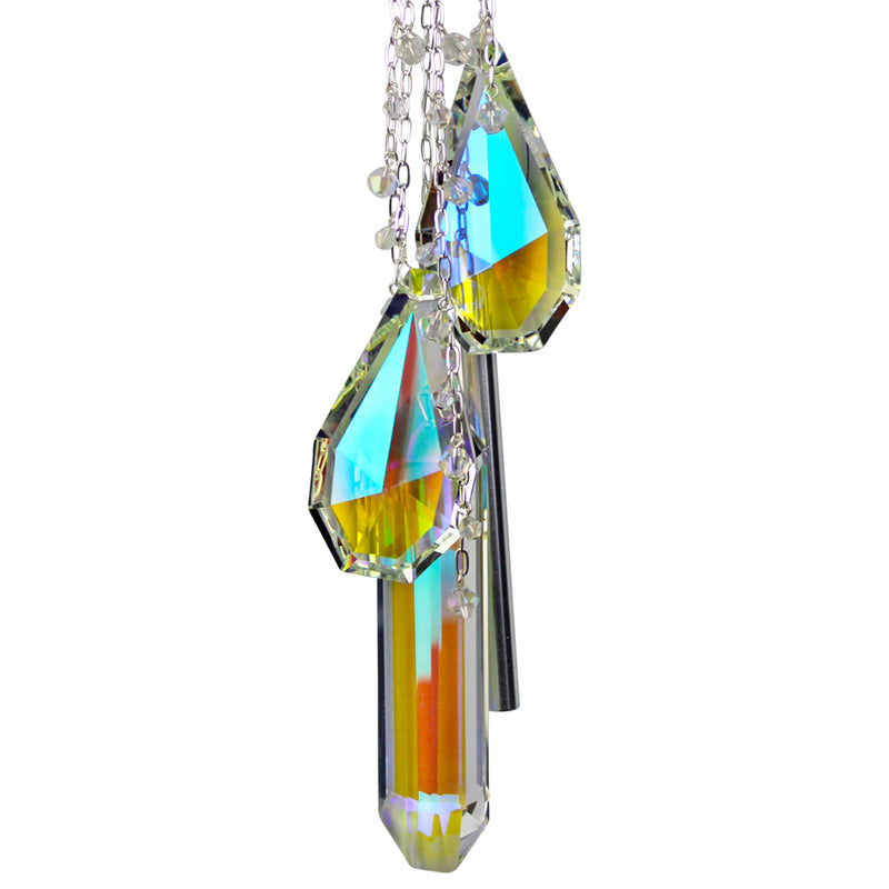 Shimmering Elegance Crystal Shimmer Chime (Sterling Silvertone)